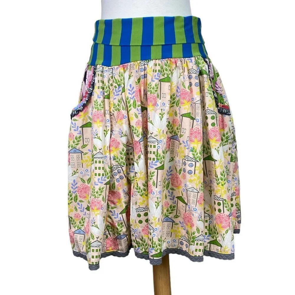 Matilda Jane Homeward Bound Mixed Print Skirt Women's Medium